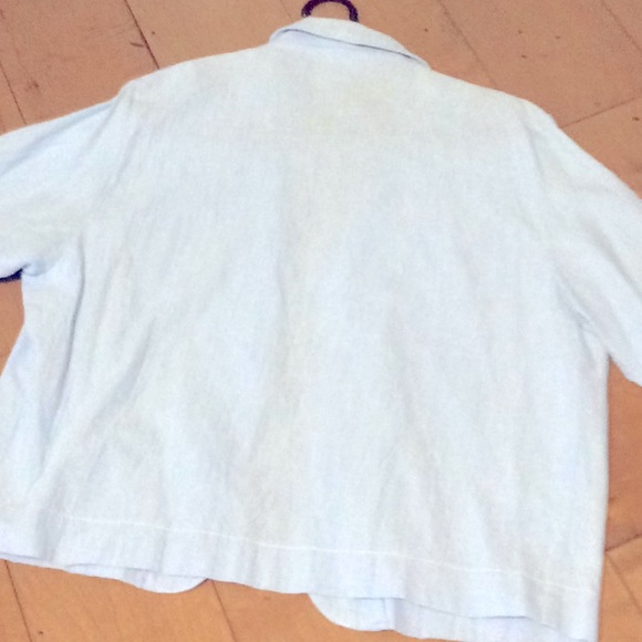Classic summer jacket size small in chambray blue - Picture 4 of 7